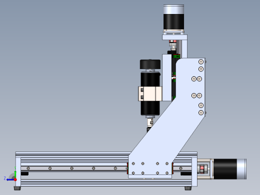 nema 23 步进电机驱动的迷你CNC铝铣床右视缩略图