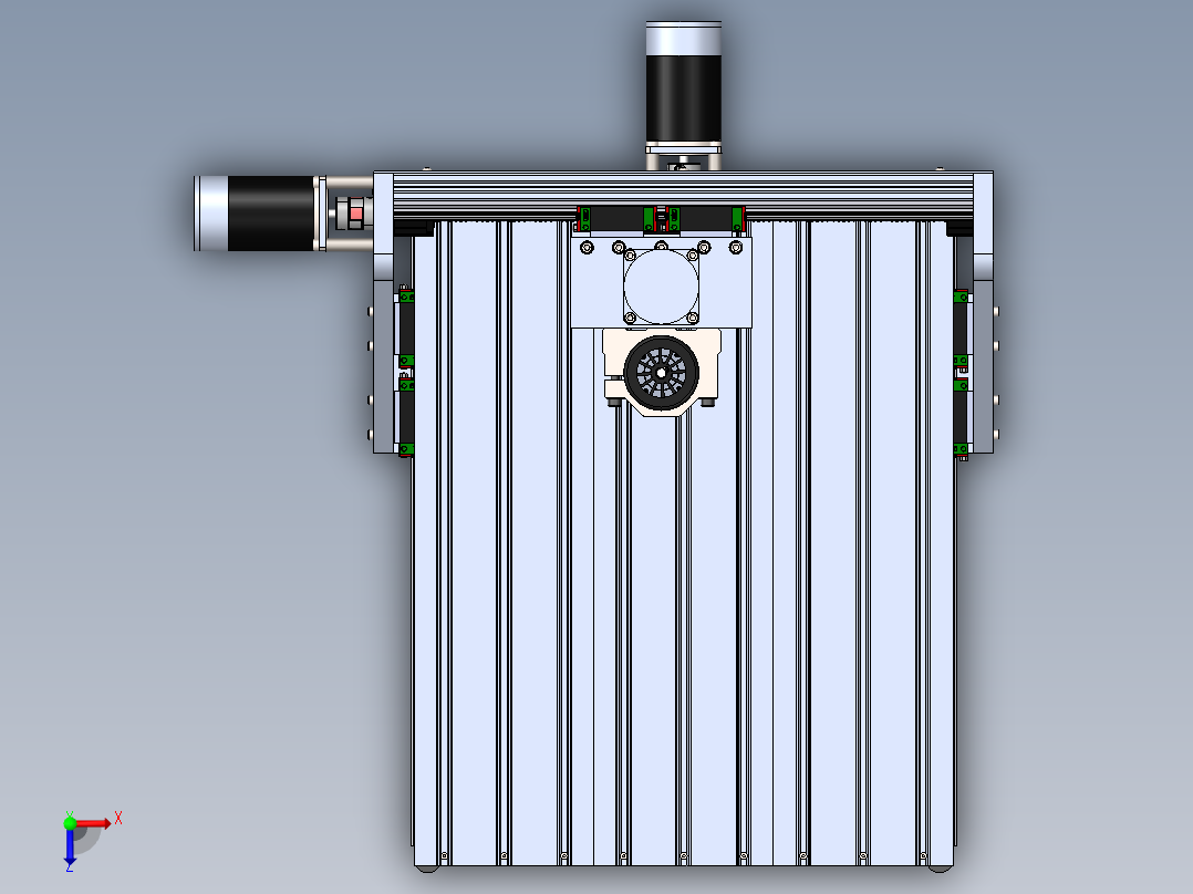 nema 23 步进电机驱动的迷你CNC铝铣床俯视图