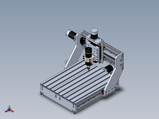 nema 23 步进电机驱动的迷你CNC铝铣床正等轴测缩略图