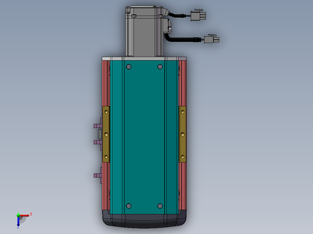 MTH丝杆半封闭模组MTH13-BC-400W俯视图
