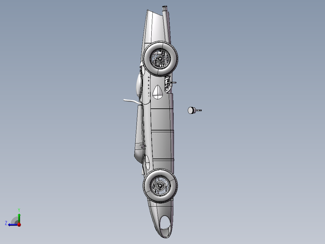 法拉利跑车3D模型右视图