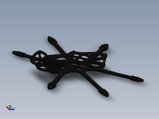 HexQuad 是一款宽距 3 英寸螺旋桨六轴飞行器框架