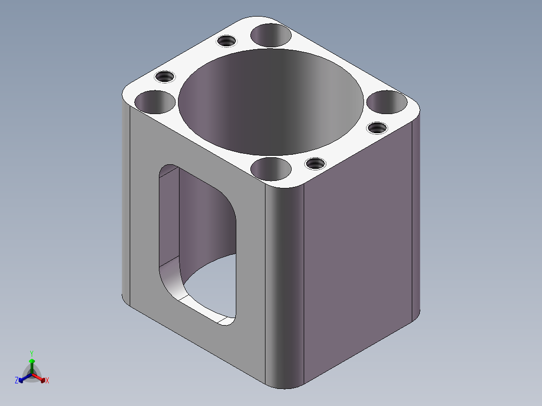 电动滑台模组MTG45电机座正等轴测图