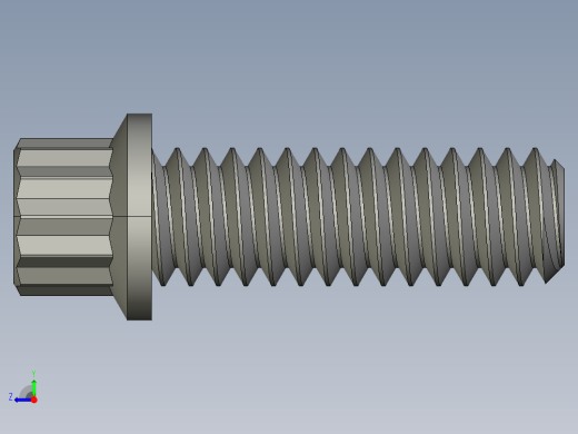 1-4in-20 3-4long 12-point screws.STEP右视缩略图