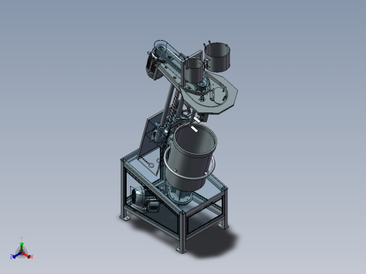 可倾斜造粒机正等轴测缩略图