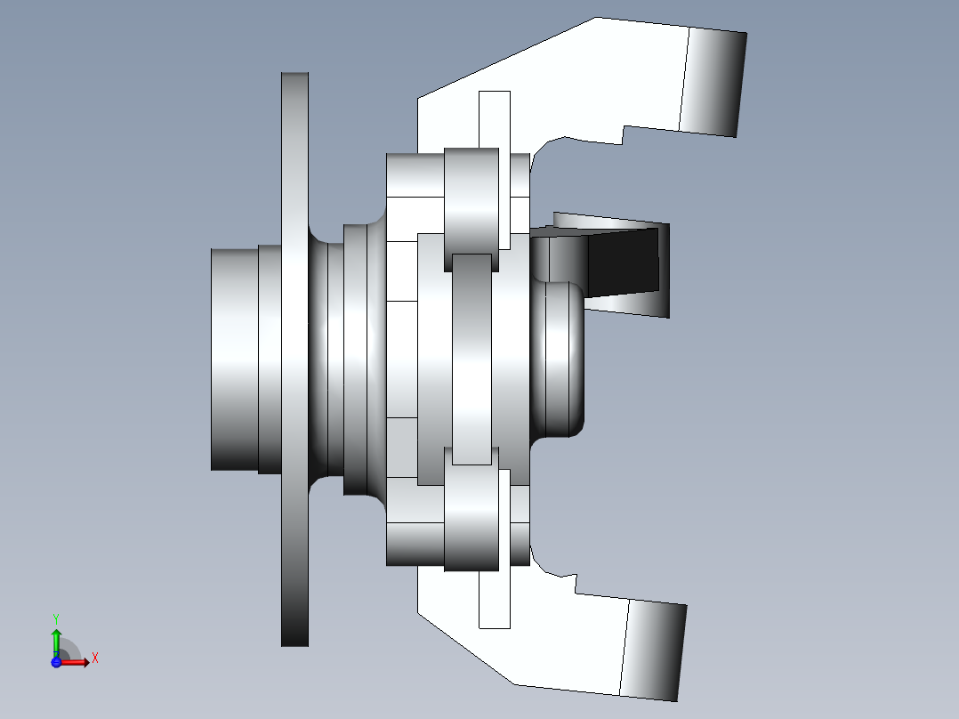 转向节SW三维前视图