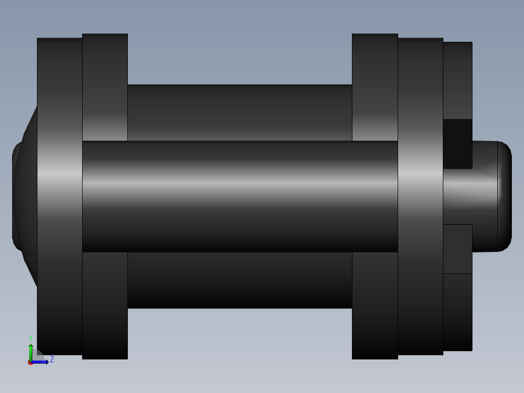 AGV激光导航小车3D模型左视图
