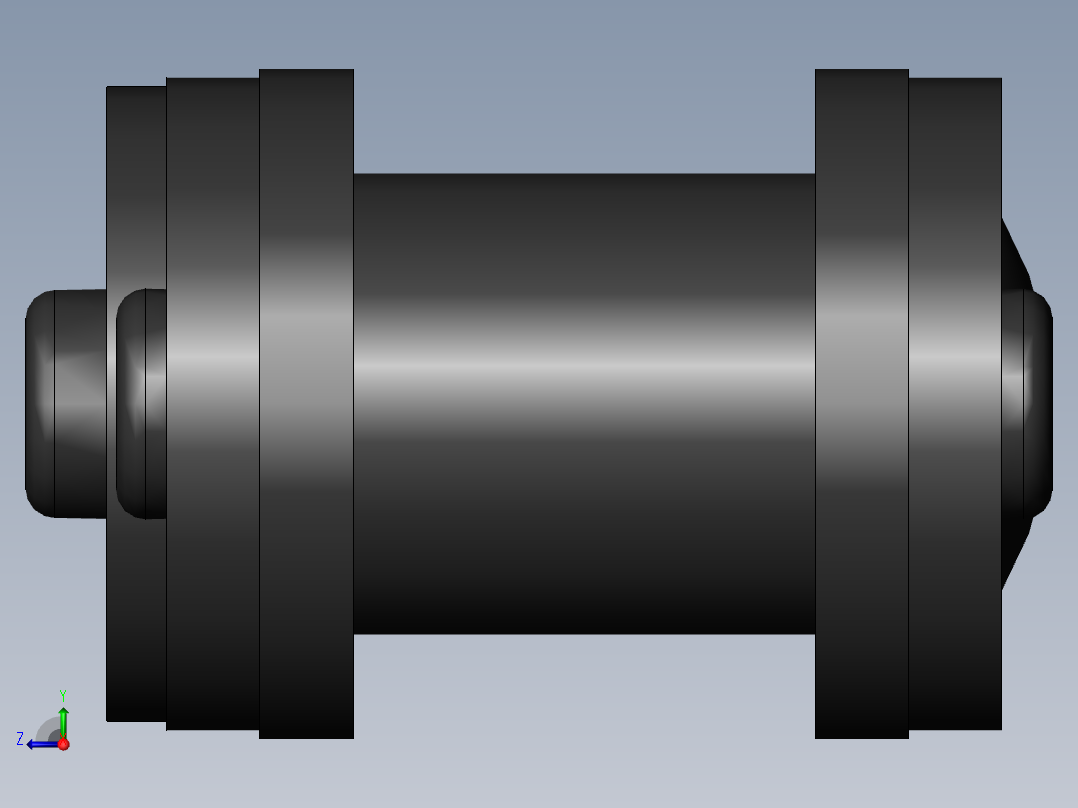 AGV激光导航小车3D模型右视图