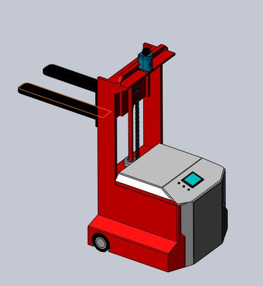 AGV激光导航小车3D模型