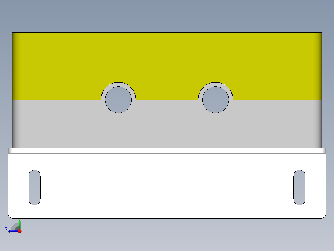 三孔按钮盒组件（天逸）右视图