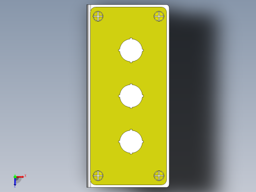 三孔按钮盒组件（天逸）俯视缩略图