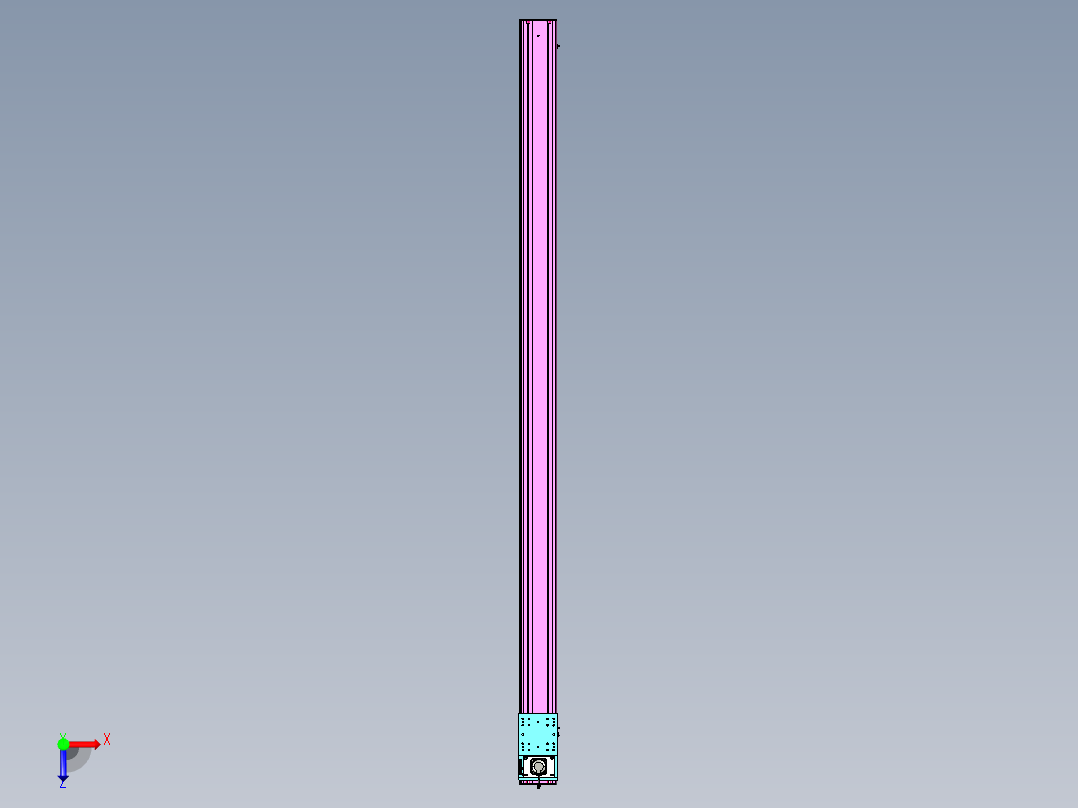 东锦齿条传动DH210G-L167-S3900-BU-减速机+P750W俯视图