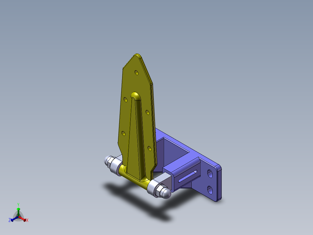 三角合页正等轴测图