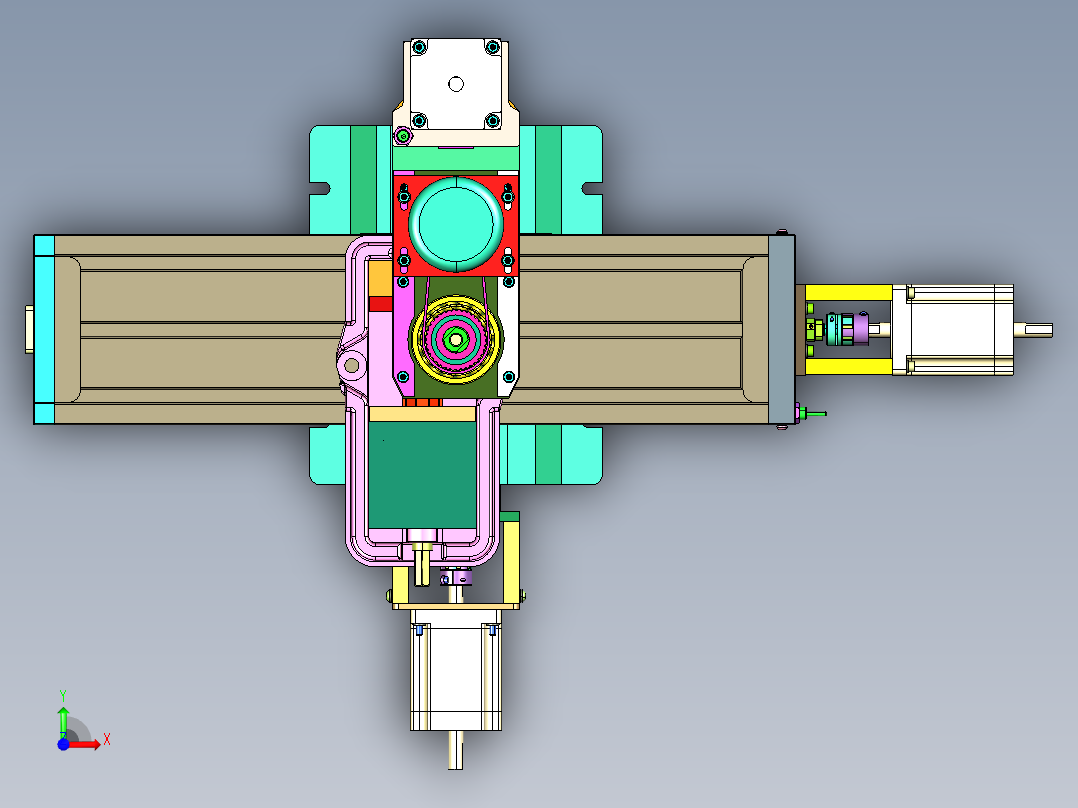 小型钻铣床微型四轴铣床加工中心前视图