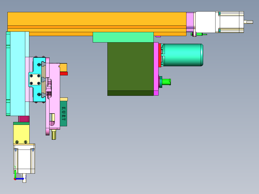 小型钻铣床微型四轴铣床加工中心左视图