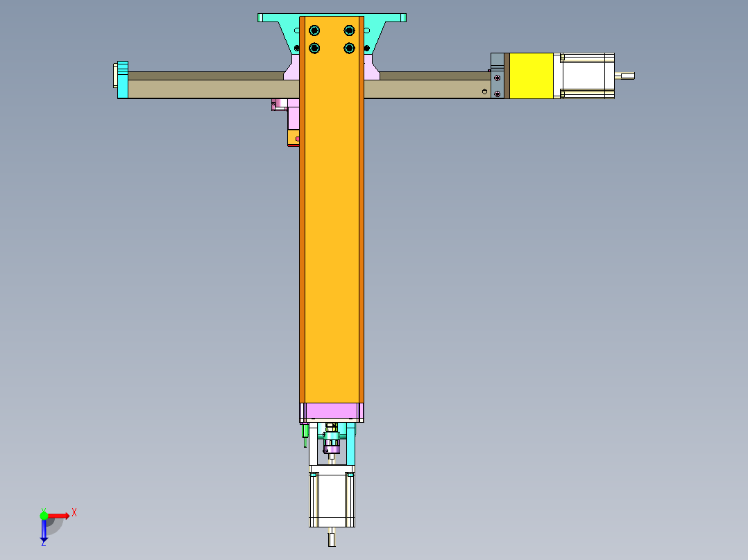 小型钻铣床微型四轴铣床加工中心俯视图