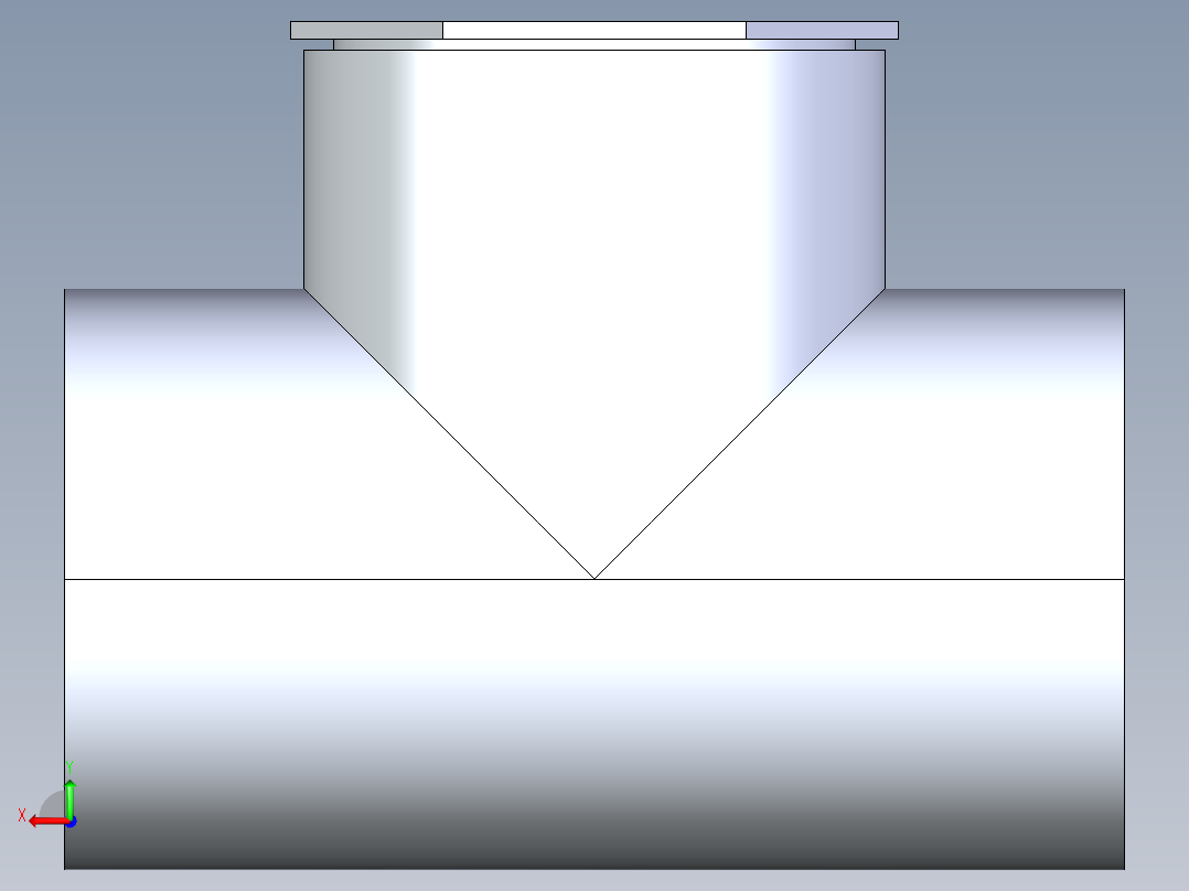 CPVC管件02A-Sch80_ReducingTee_SxSxS_9801-668FB_12in x 8in后视图