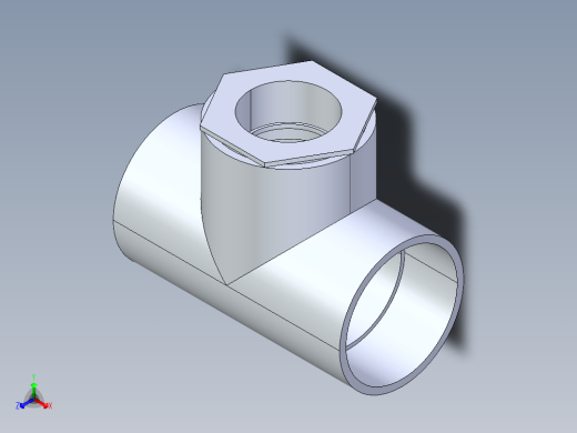 CPVC管件02A-Sch80_ReducingTee_SxSxS_9801-668FB_12in x 8in正等轴测缩略图
