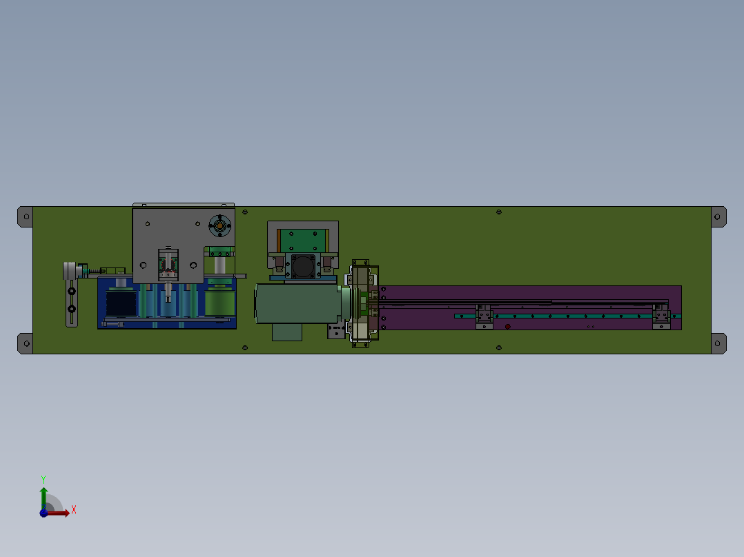 自动定长锯切机(sw18可编辑+工程图）前视图