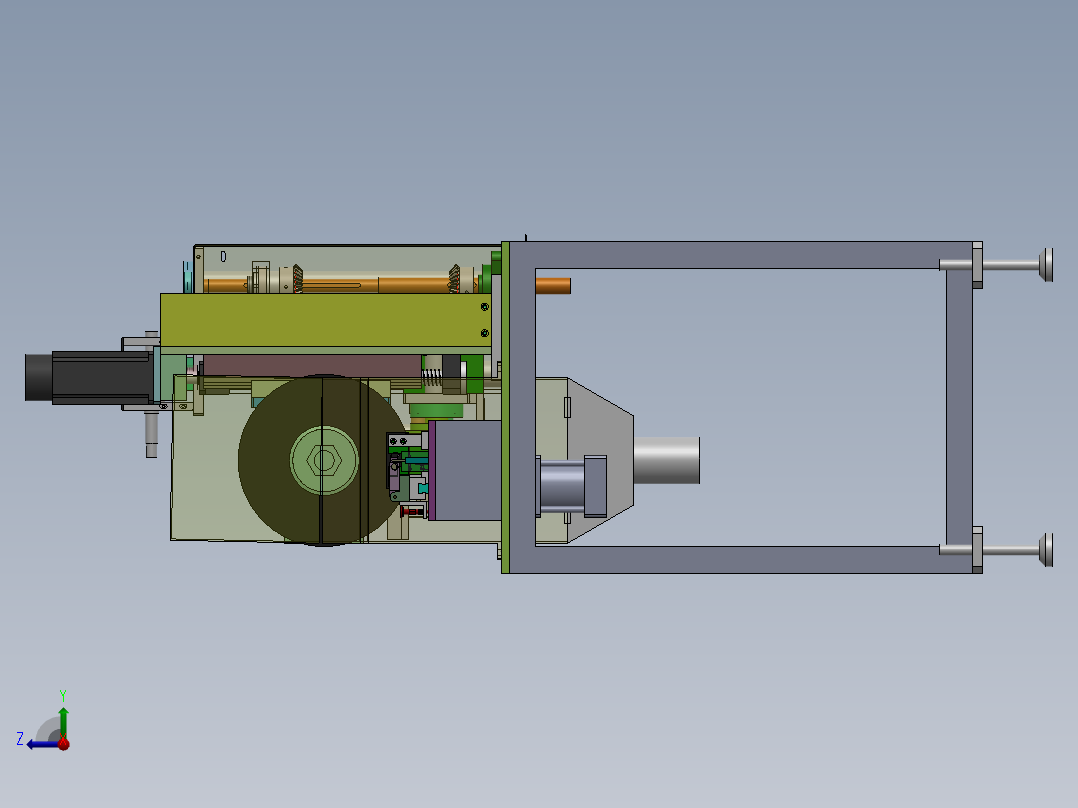 自动定长锯切机(sw18可编辑+工程图）右视图