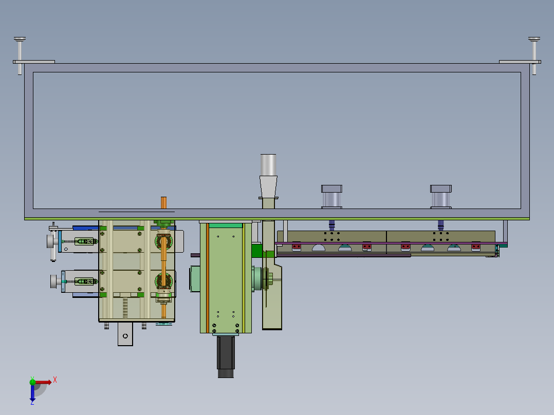 自动定长锯切机(sw18可编辑+工程图）俯视图