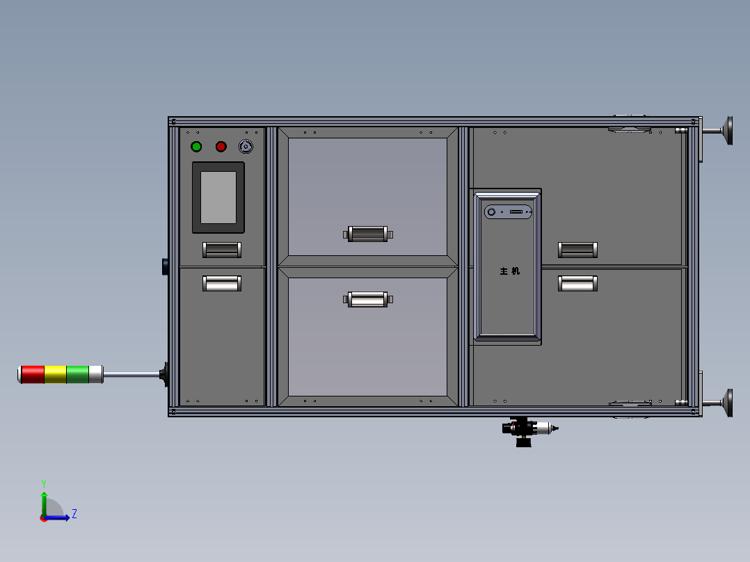 智能门房卡制造设备sw17可编辑左视图