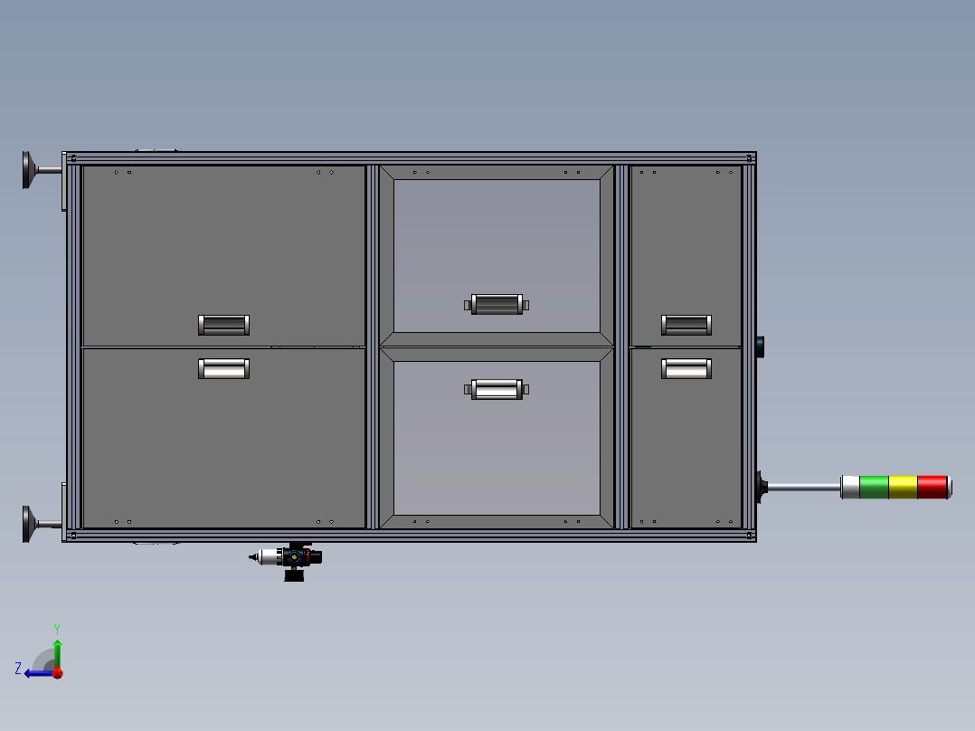 智能门房卡制造设备sw17可编辑右视图