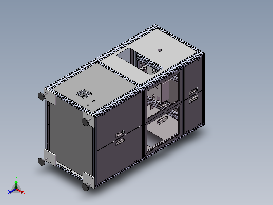 智能门房卡制造设备sw17可编辑正等轴测图