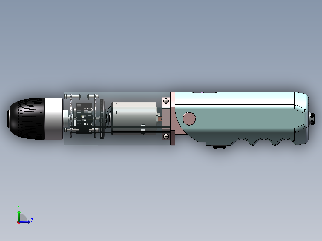 智能电批结构设计左视图