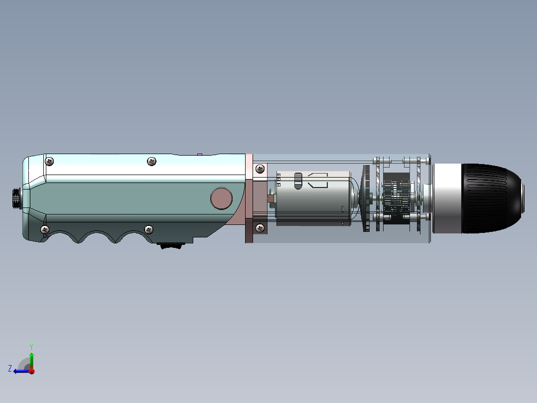 智能电批结构设计右视图