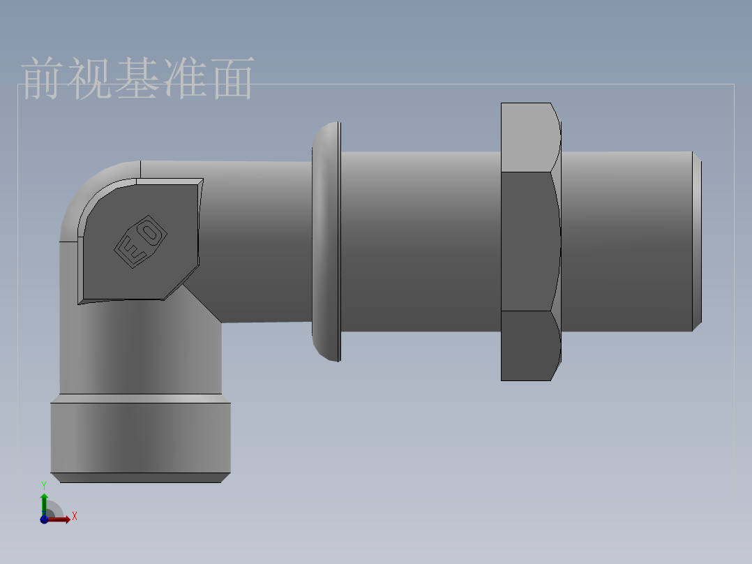 直角过板接头、6C9-18LN前视图