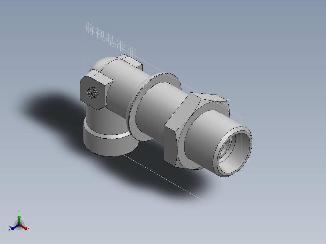 直角过板接头、6C9-18LN正等轴测图