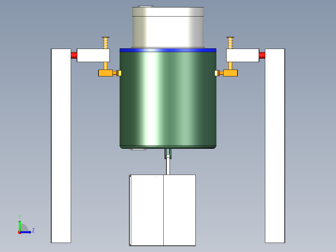 一种洗衣液生产用搅拌脱气设备左视图