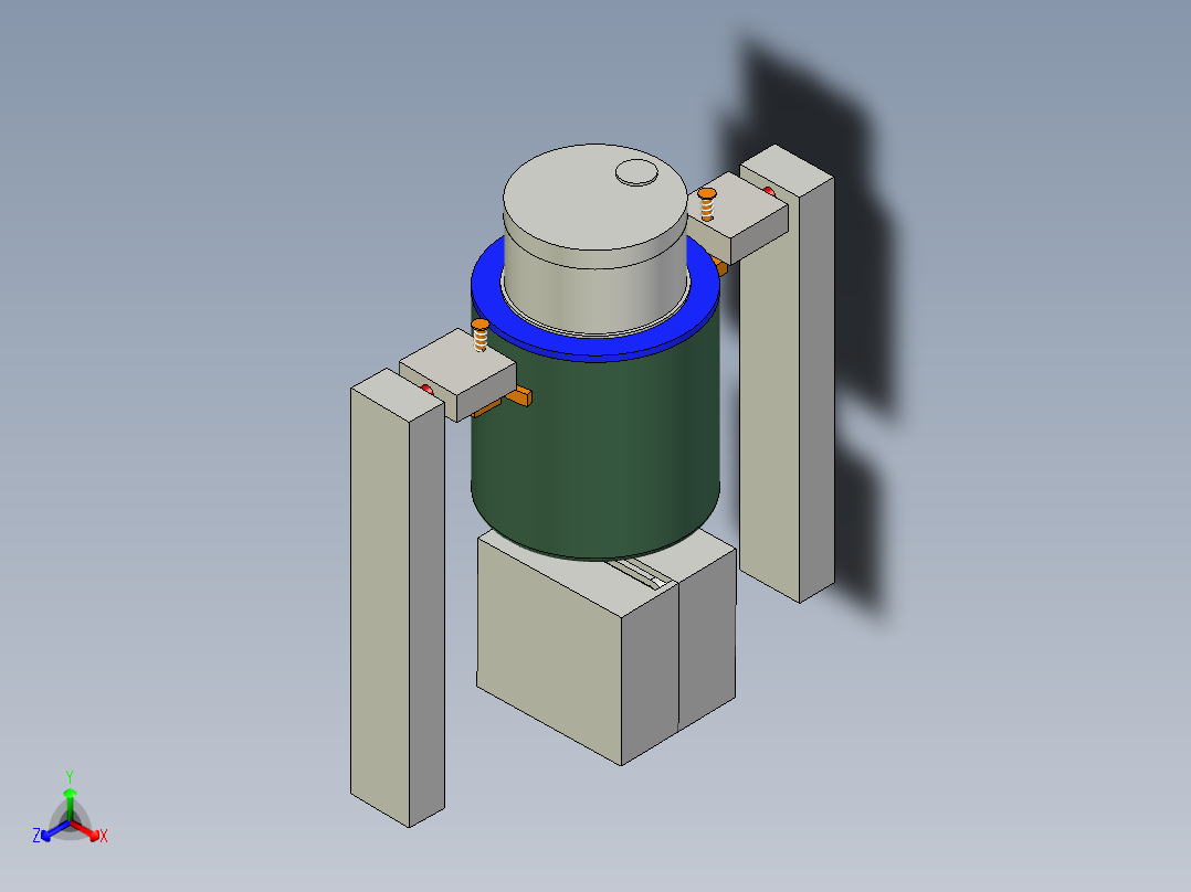 一种洗衣液生产用搅拌脱气设备正等轴测图