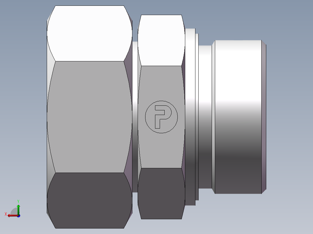 直通管螺纹组合接头、2BC-24-52WD后视图