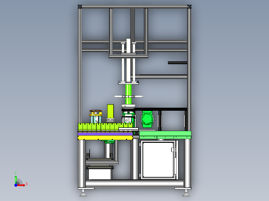 压缩机离合器组装机前视图