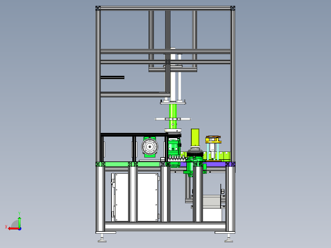 压缩机离合器组装机后视图
