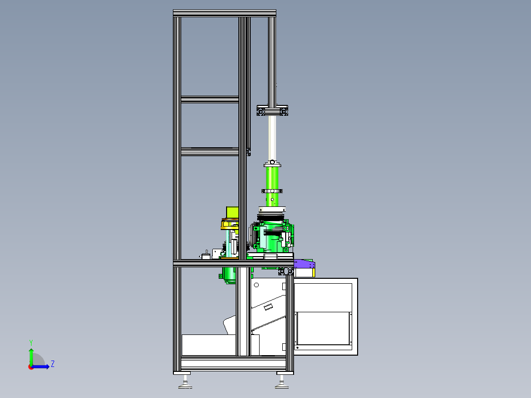 压缩机离合器组装机左视图