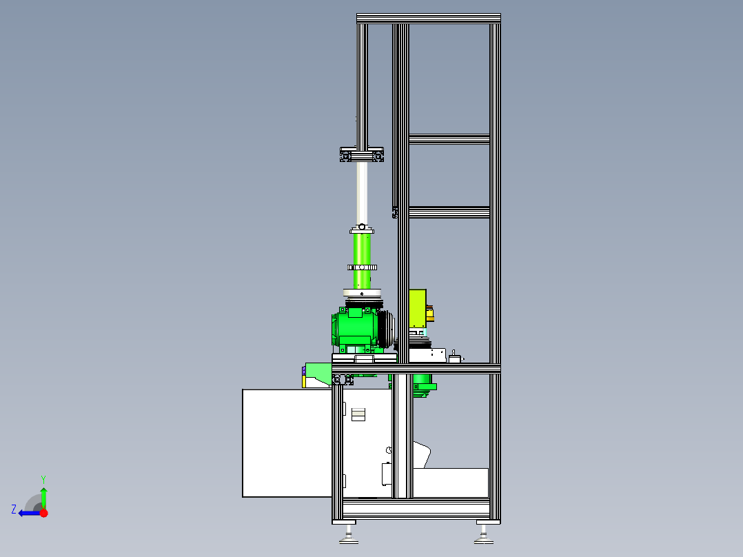 压缩机离合器组装机右视图
