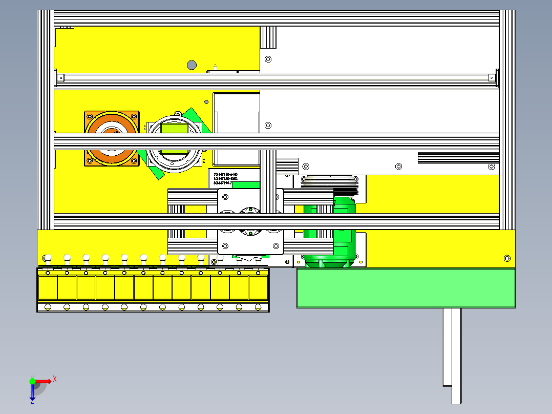 压缩机离合器组装机俯视图