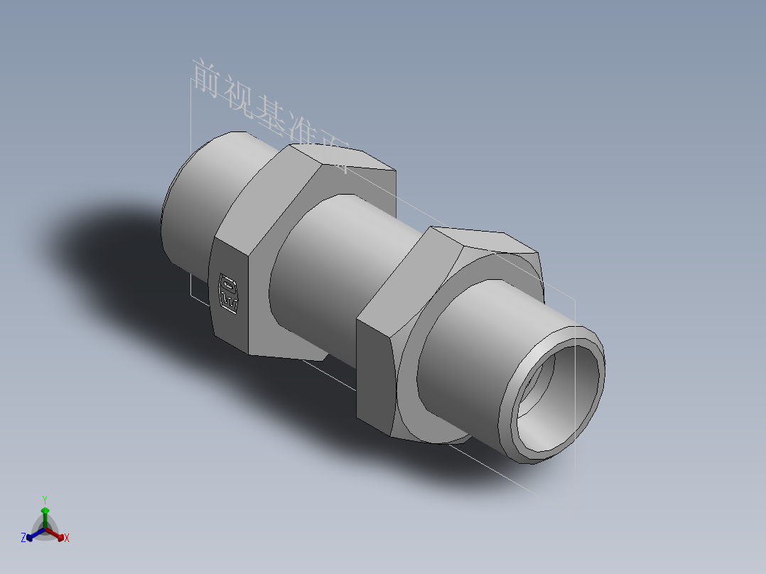 直通隔板接头、6C-16LN正等轴测图