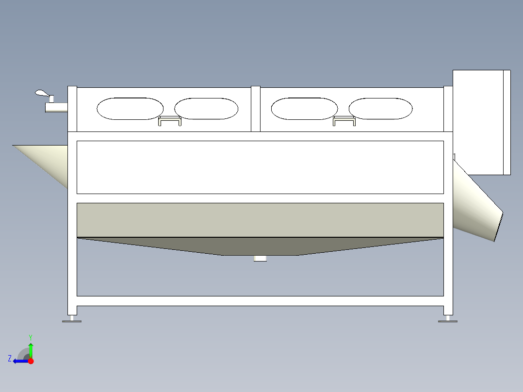 芋头清洗机右视图
