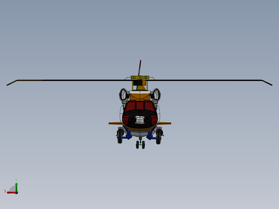 直升机(45)后视图