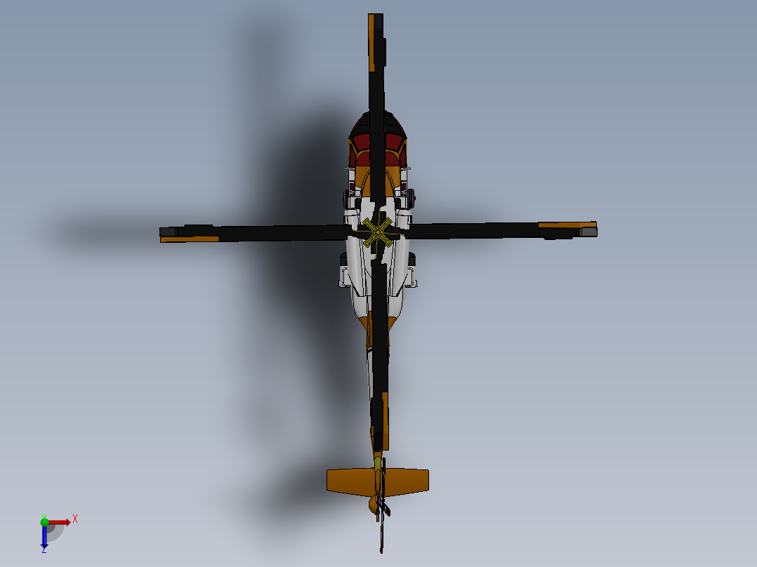 直升机(45)俯视图