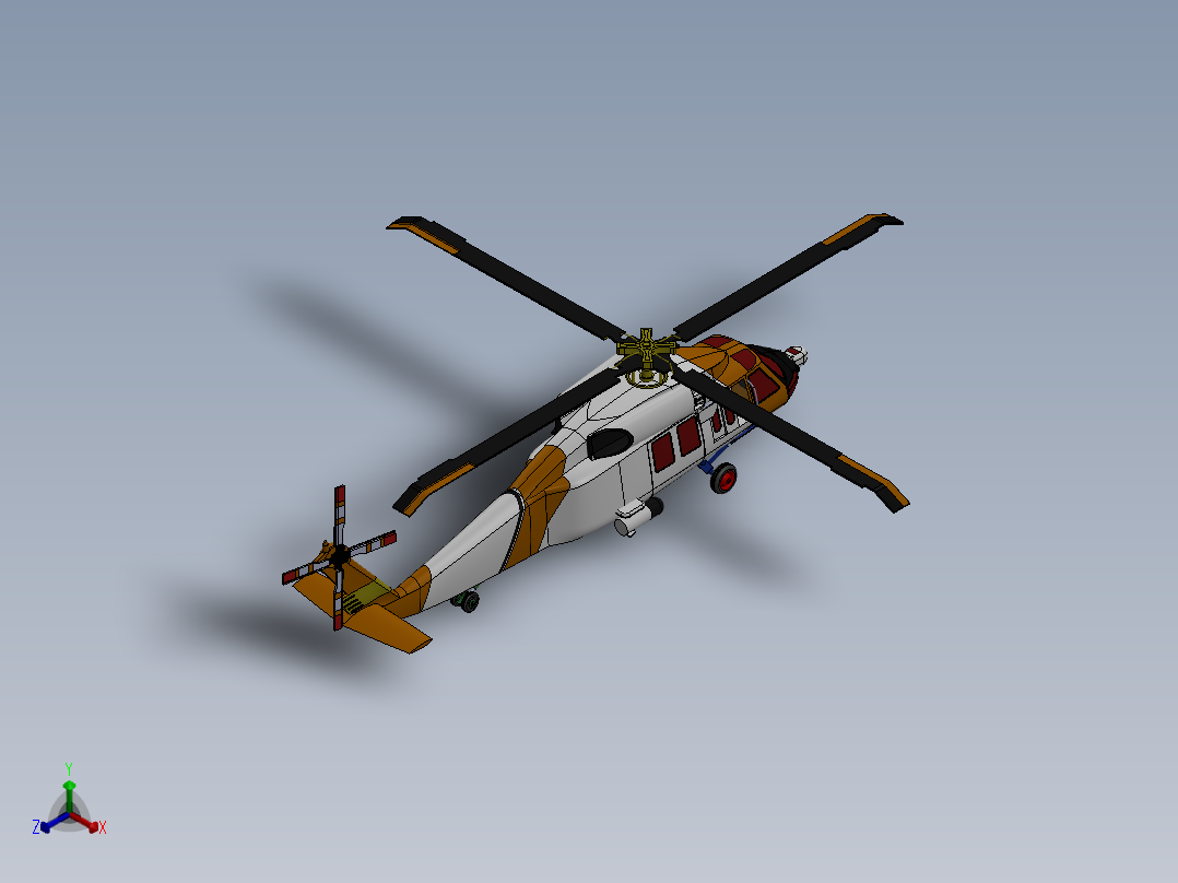 直升机(45)正等轴测图