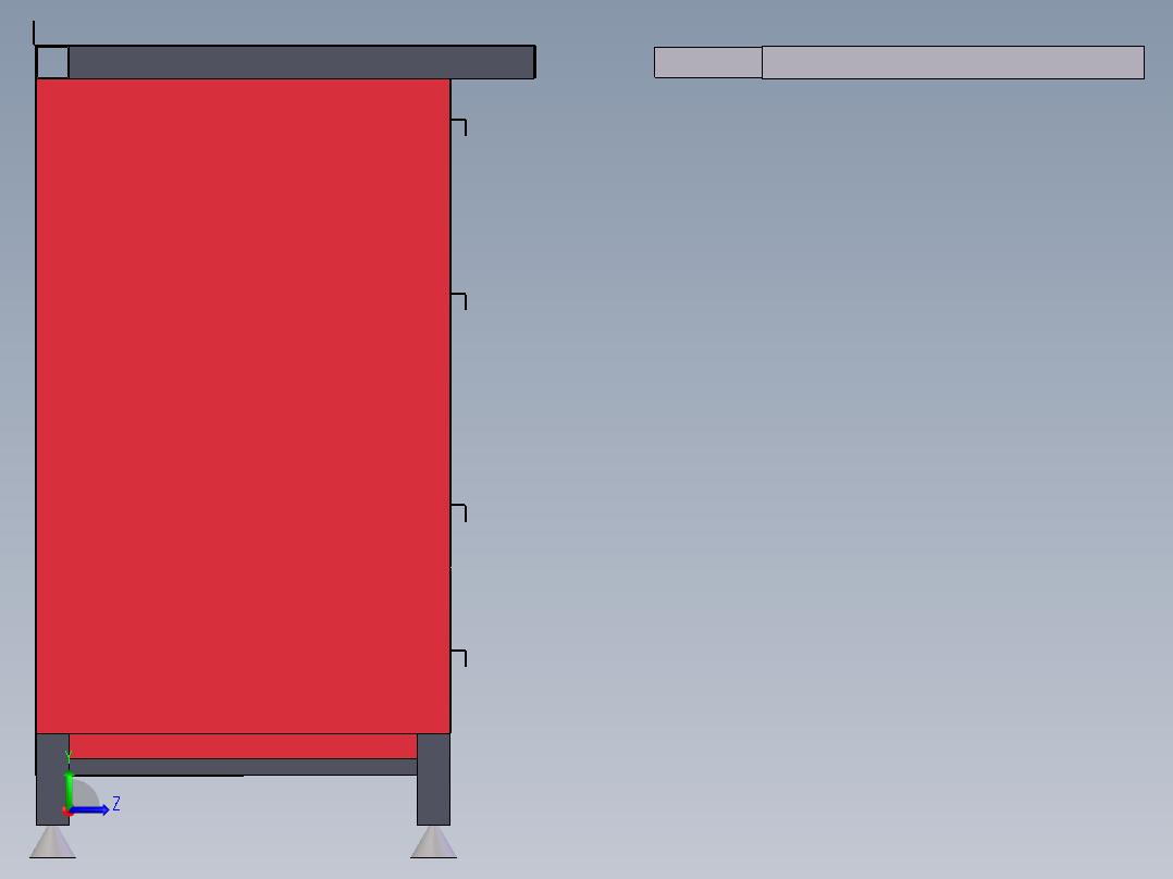车间工作台左视图