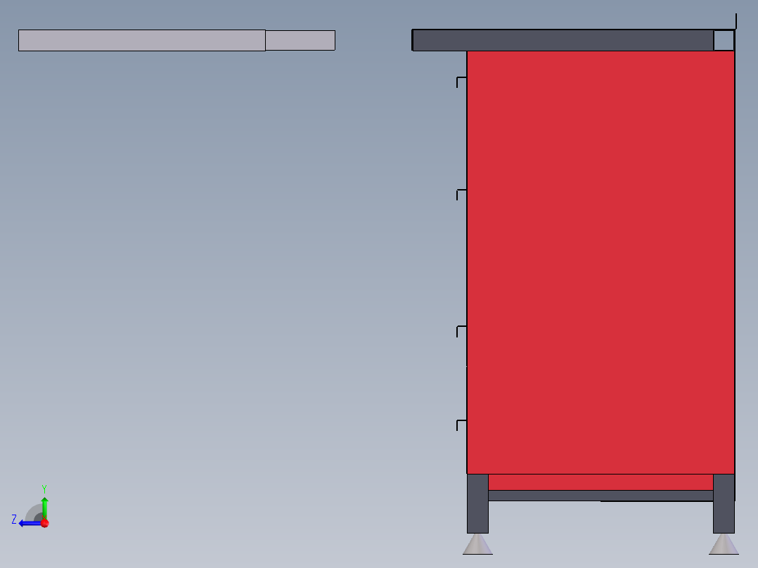 车间工作台右视图