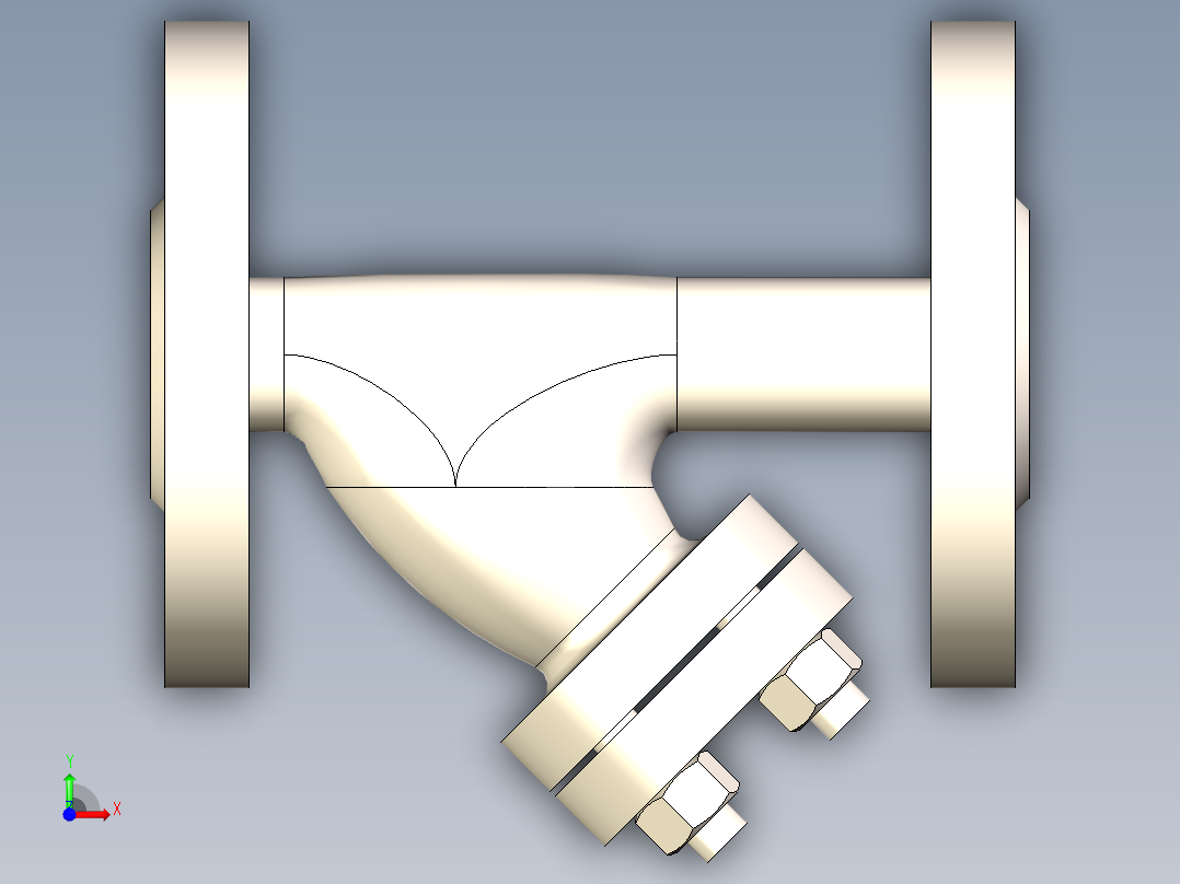 Y型过滤器-DN15前视图