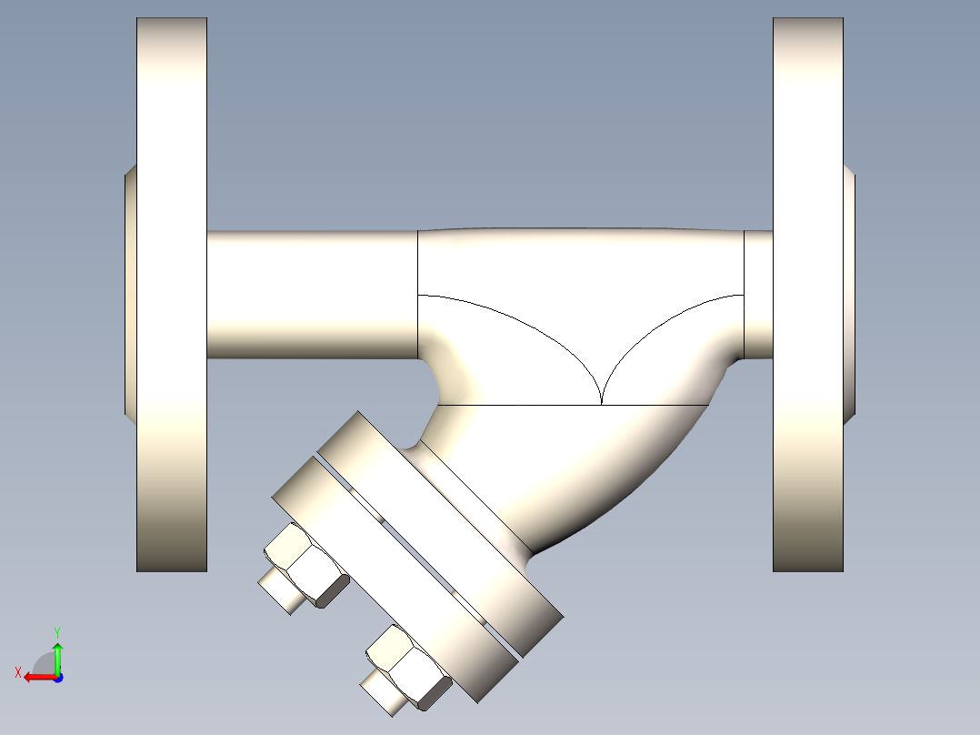 Y型过滤器-DN15后视图
