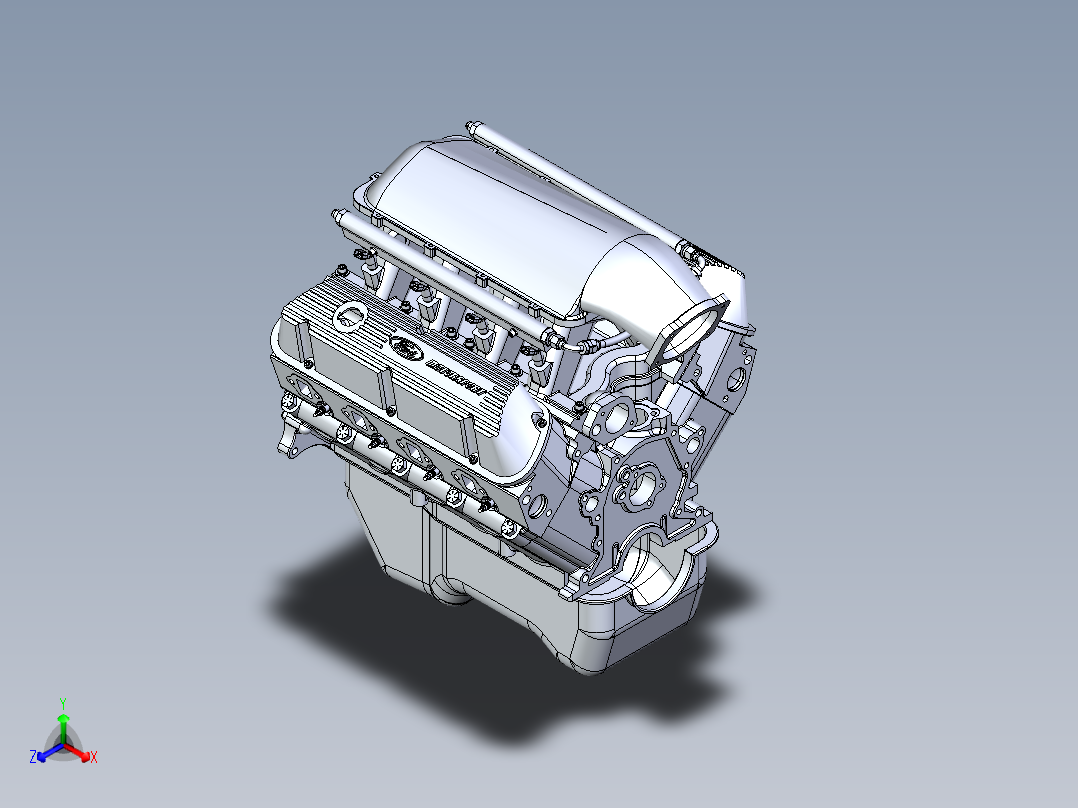 351w发动机主视图